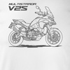 Ducati Multistrada V2S Herren Weiss REGULAR Motorrad-T-Shirt