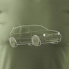 VW Golf 4 Auto-T-Shirt Golf 4 Herren khaki REGULAR