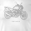 Honda CBF 600 N Herren weiss Motorrad-T-Shirt REGULAR