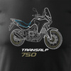 Honda Transalp 750 Herren Szwarz Motorrad Motorrad-T-Shirt
