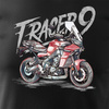 Yamaha Tracer 9 900 Herren Schwarz Motorrad Motorrad-T-Shirt