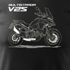 Ducati Multistrada V2S Herren Schwarz REGULAR Motorrad-T-Shirt