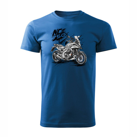 Honda NC 750 X NC750X Herren-Motorrad-T-Shirt blau REGULAR