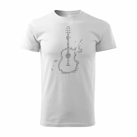 Rock-Rock-Jazz-Gitarren-T-Shirt für Gitarristen Männer weiß REGULAR