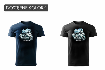 Motorrad-T-Shirt mit Motorrad BMW R 1250 RT ADVENTURE Herren navy blau REGULAR