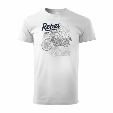 Honda Rebel 1100 Herren Weiss Motorrad Motorrad-T-Shirt