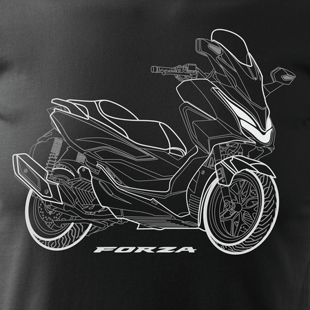 Honda Forza Herren-Roller-T-Shirt schwarz REGULAR