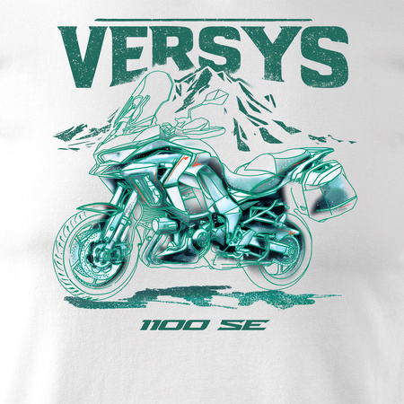 Kawasaki Versys 1100 SE Herren Weiss Motorrad Motorrad-T-Shirt