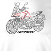 Honda NC 750 X NC750X Herren-Motorrad-T-Shirt weiß REGULAR