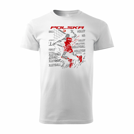 Polnisches Volleyball-T-Shirt für Volleyball-Fans Volleyball Herren weiß REGULAR