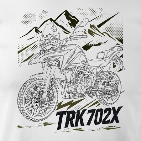 Benelli TRK 702 X TRK702 TRK702X Stroke Herren weiss Motorrad-T-Shirt REGULAR