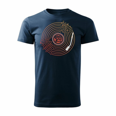 Herren Vinyl t-shirt navy blau REGULAR