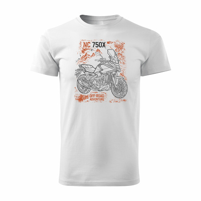 Honda NC 750 X NC750X Herren-Motorrad-T-Shirt weiß REGULAR