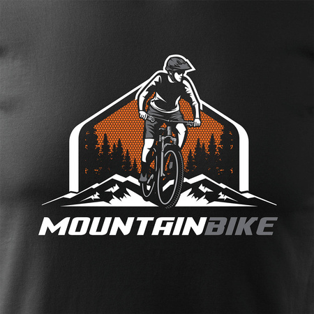 MTB Downhill Mountainbike T-shirt Herren schwarz REGULAR