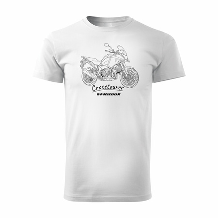 Honda VFR1200X VFR 1200 X Crosstourer Stroke Herren weiss Motorrad-T-Shirt REGULAR