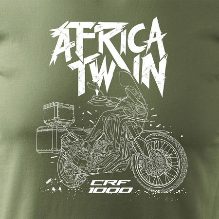 Honda Africa Twin CRF1000L Herren Khaki Motorrad-T-Shirt