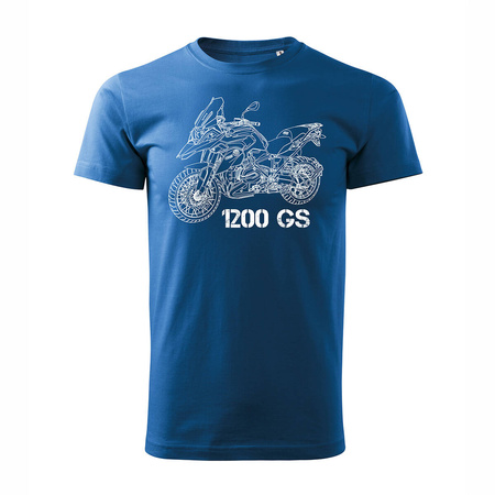 BMW GS 1200 Herren Motorrad Motorrad-T-Shirt blau REGULAR
