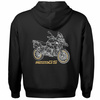 BMW GS 1250 Adventure Herren-Motorrad-Sweatshirt mit Kapuze schwarz