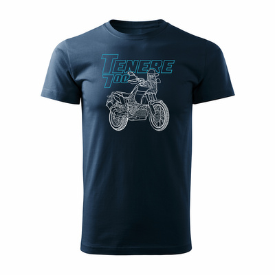 Yamaha Tenere 700 Herren marineblau Motorrad-T-Shirt REGULAR