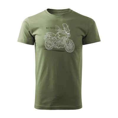 Honda NC 750 X NC750X Herren khaki REGULAR Motorrad-T-Shirt