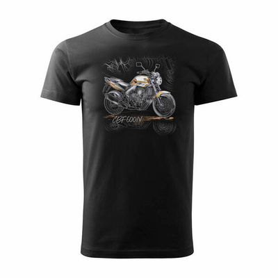 Honda CBF 600 N Herren schwarz Motorrad-T-Shirt REGULAR