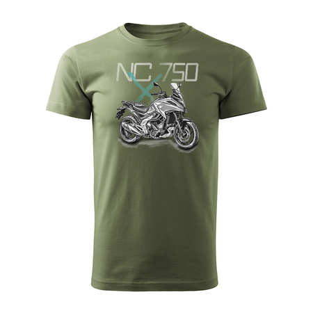 Honda NC 750 X NC750X Herren khaki REGULAR Motorrad-T-Shirt