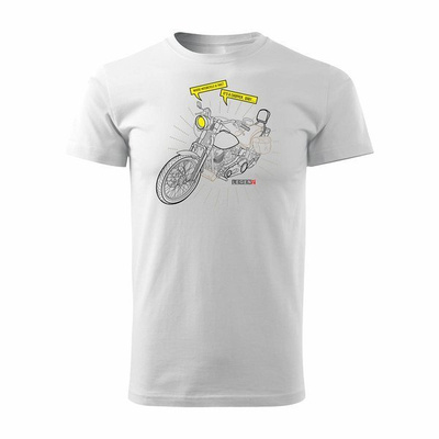 Harley Chopper Herren-Motorrad-T-Shirt weiß REGULAR