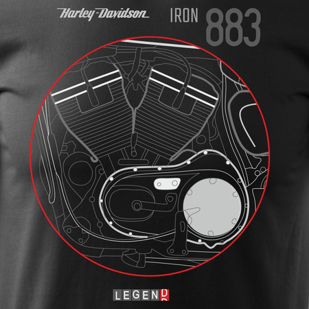 Verkauf - Harley Iron 883 Herren schwarz SLIM Motorrad Motorrad-T-Shirt