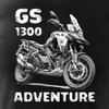 Motorrad-T-Shirt mit Motorrad BMW GS R 1300 ADVENTURE Herren schwarz REGULAR