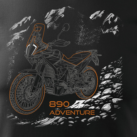 KTM 890 Adventure Herren schwarz REGULAR Motorrad-T-Shirt