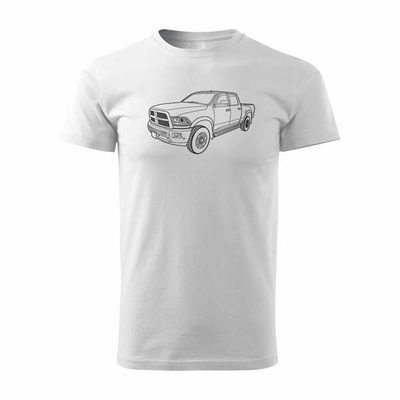 Dodge Raam Auto-T-Shirt Herren weiß REGULAR