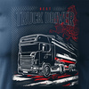 T-Shirt mit Scania Silo-LKW Geschenk für LKW-Fahrer TIR Herren navy blau REGULAR