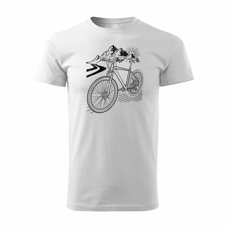 MTB Mountain Bike Herren Mountainbike T-Shirt weiß REGULAR