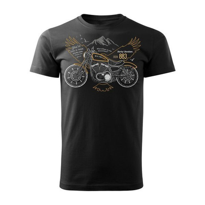 Harley Iron 883 Herren Motorrad Motorrad-T-Shirt schwarz REGULAR