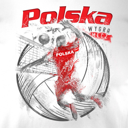 Polnisches Volleyball-T-Shirt für Volleyball-Fans Volleyball Herren weiß REGULAR