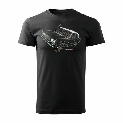 Fiat 125p Herren Auto T-Shirt schwarz REGULAR