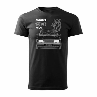 Verkauf - SAAB 900 Turbo saab Krokodil Auto T-shirt Männer schwarz