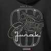 Junak M10 Herren-Motorrad-Sweatshirt mit Kapuze schwarz
