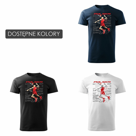 Polnisches Volleyball-T-Shirt für Volleyball-Fans Volleyball Herren schwarz REGULAR
