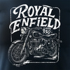 Royal Enfield Classic 350 Legend Herren marineblau Motorrad Motorrad-T-Shirt