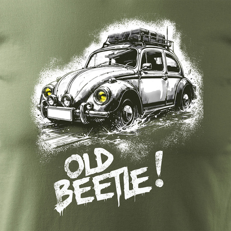 VW Beetle Buckel Auto T-Shirt Herren Khaki REGULAR