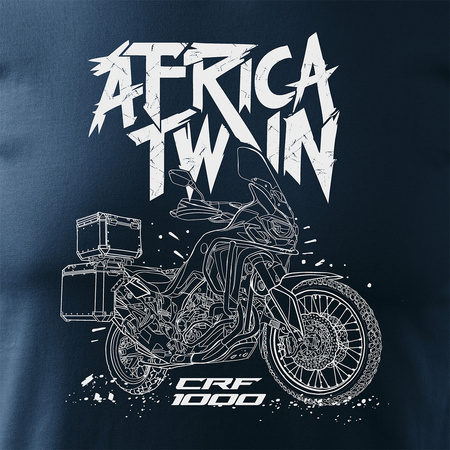 Ausverkauf - Honda Africa Twin CRF1000L Herren marineblau Motorrad-T-Shirt